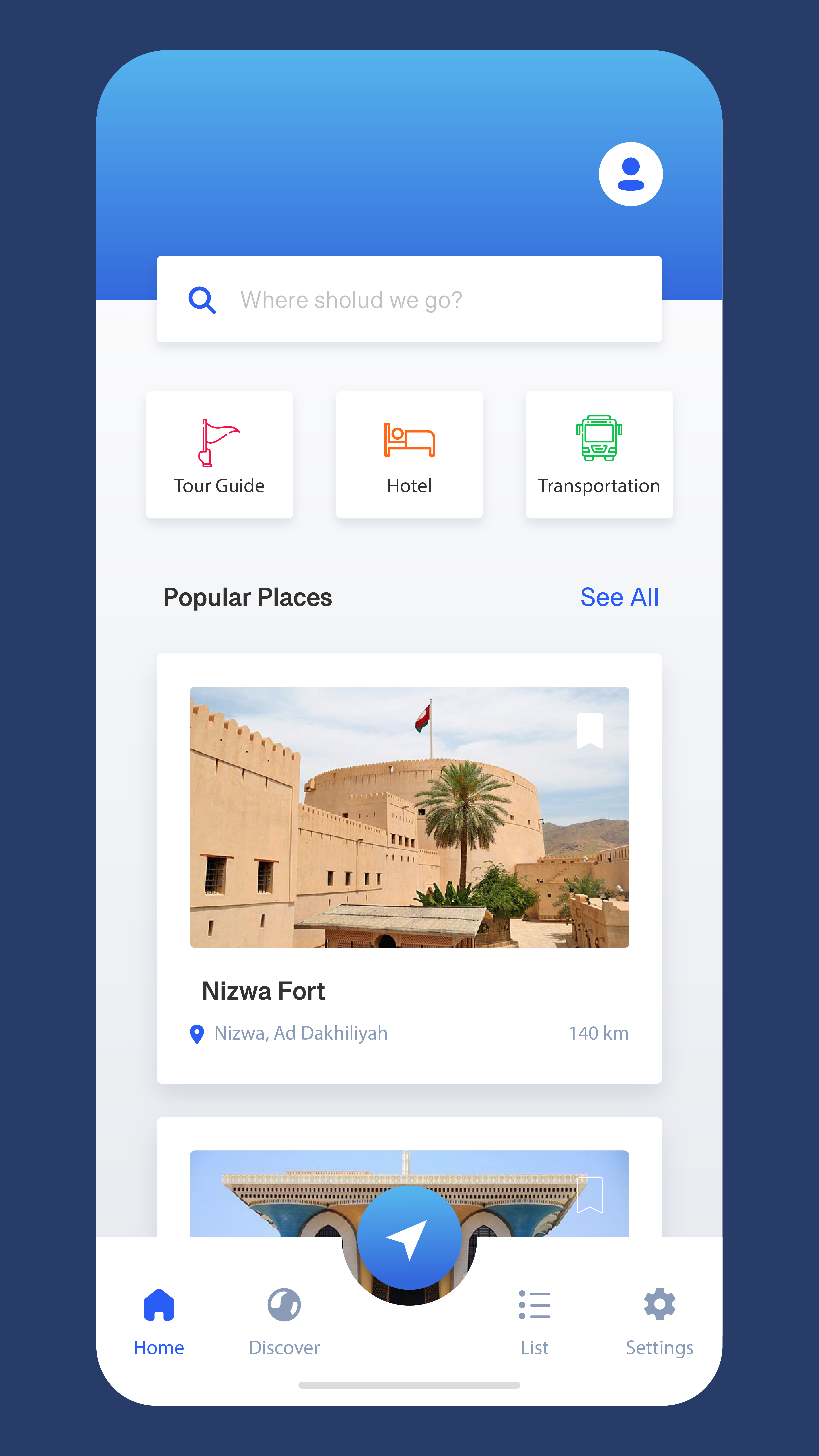 Mobile App for tourism in Oman 